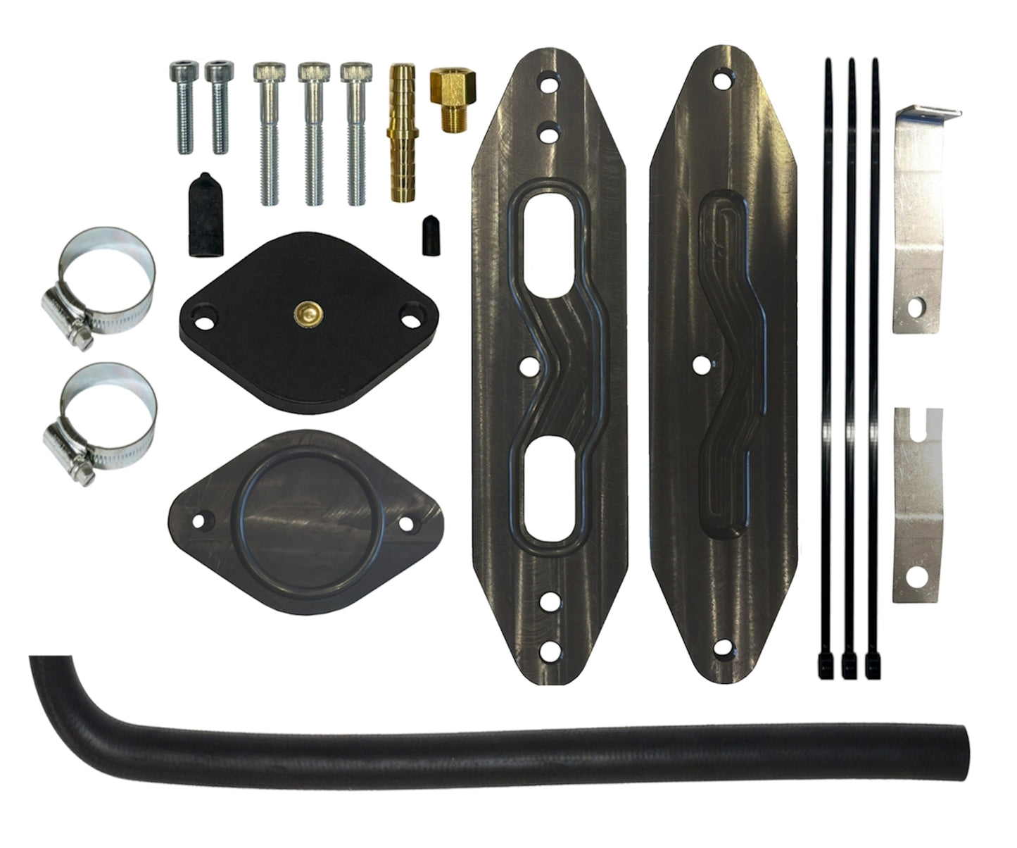 2011 - 2015 Ford 6.7L EGR Cooler with Coolant Re-Route Hose for Factory Pyro, w/Pass Through plate
