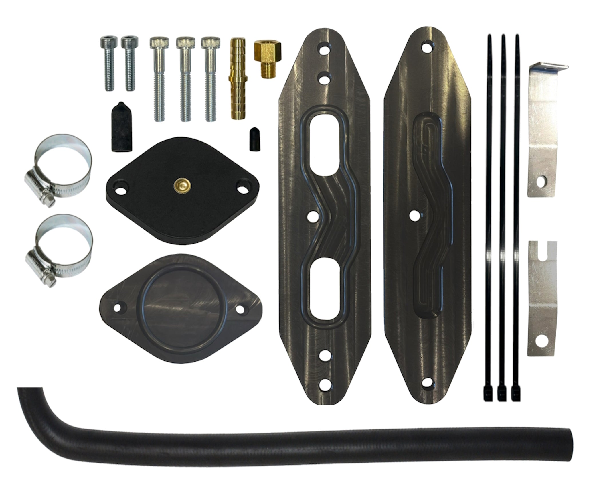 2011 - 2015 Ford 6.7L EGR Cooler with Coolant Re-Route Hose for Factory Pyro, w/Pass Through plate