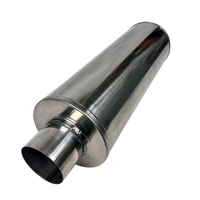 Stainless 8" Round Fiberglass Packed Muffler